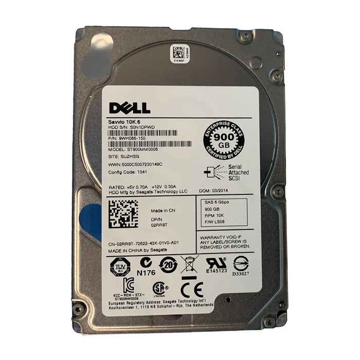 Seagate Savvio 10K.6 ST900MM0006 900GB 10K RPM SAS 6Gb/S 2.5inch HDD Dell OEM | USED