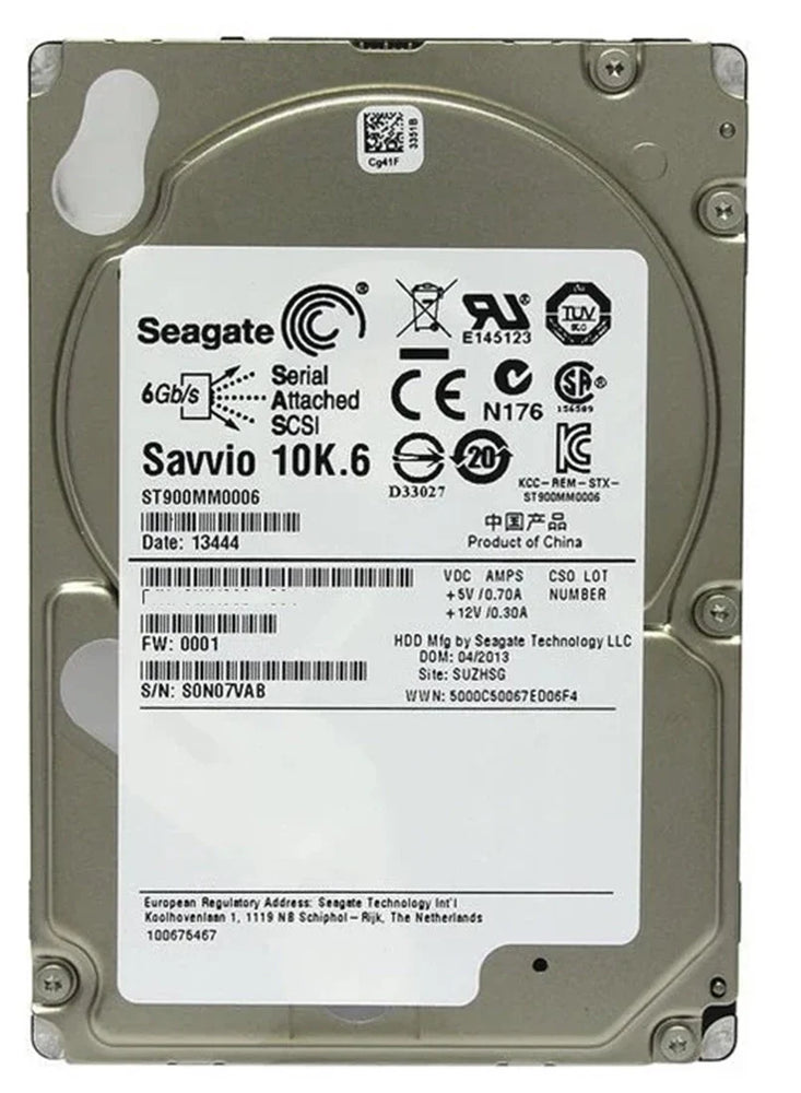Seagate Savvio 10K.6 ST900MM0006 900GB 10K RPM SAS 6Gb/S 2.5inch HDD | USED