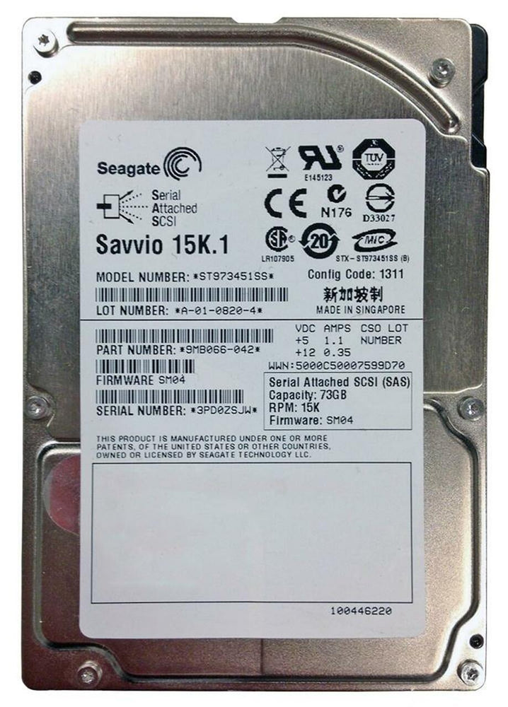 ST973451SS — Seagate Savvio 73GB 15K RPM SAS 6Gb/s 2.5" Hard Driv
