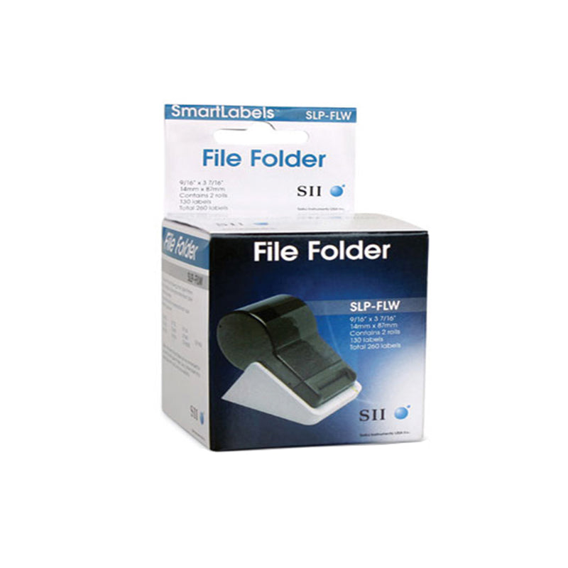 Seiko Seiko Slp-Flb White/Blue File Folder Labels - Designed Perfectly For Labeling Fo - SLP-FLW