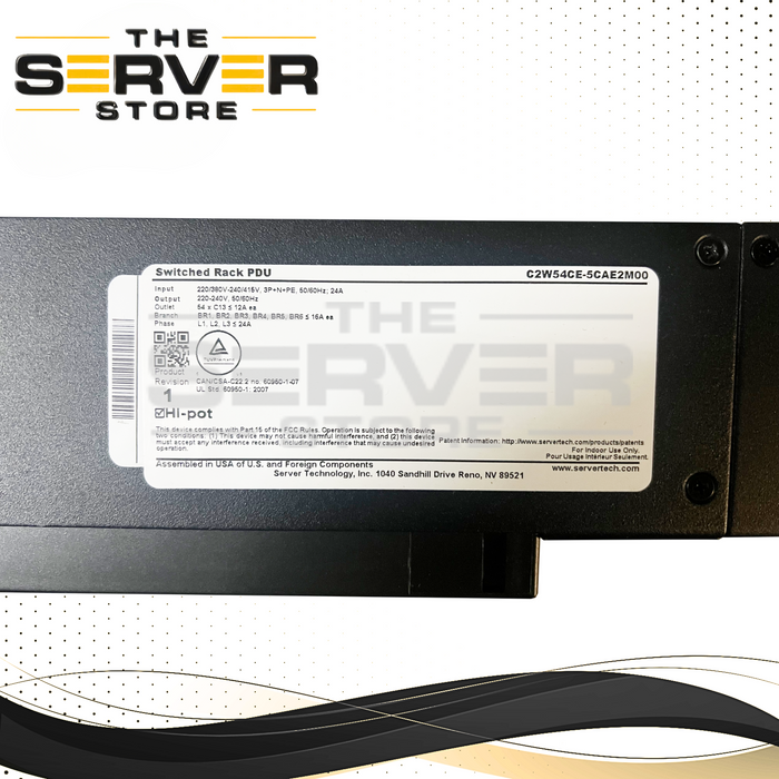 Server Tech Rack PDU 220/380V-240/415V 24A 3P+N+PE 50/60Hz C2W54CE-5CAE2M00