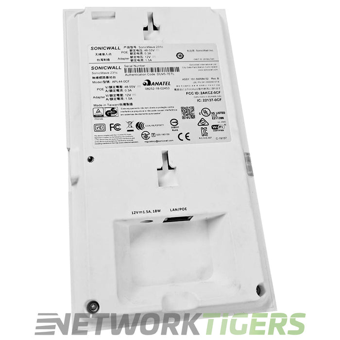 SonicWall SonicWave 231c 802.11ac 02-SSC-2521 2x2:2 MU-MIMO WAP TRANSFERABLE