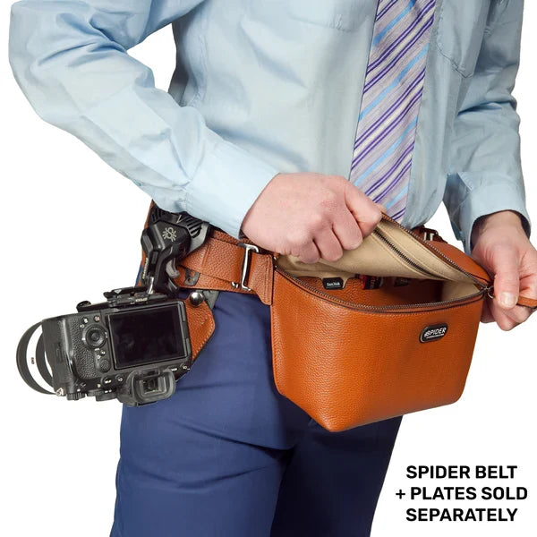 1540: SpiderPro Leather Sling Pouch - Brown