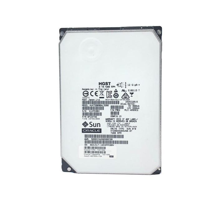 Sun Oracle Hitachi 8TB 7.2K 12G 12Gbps SAS 3.5'' HDD Hard Drive (0F23746)