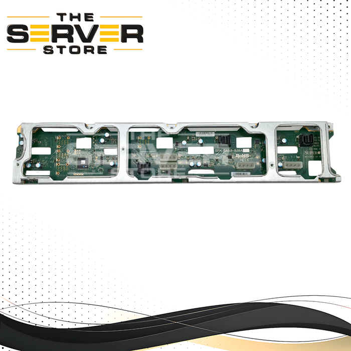 Supermicro 12-Bay 3.5" 12Gb/s SAS3/SATA 2U Backplane. Featuring Dual SFF-8643 Connectors. Compatible with X11/X12/X13 DP Motherboards. P/N: BPN-SAS3-826A.