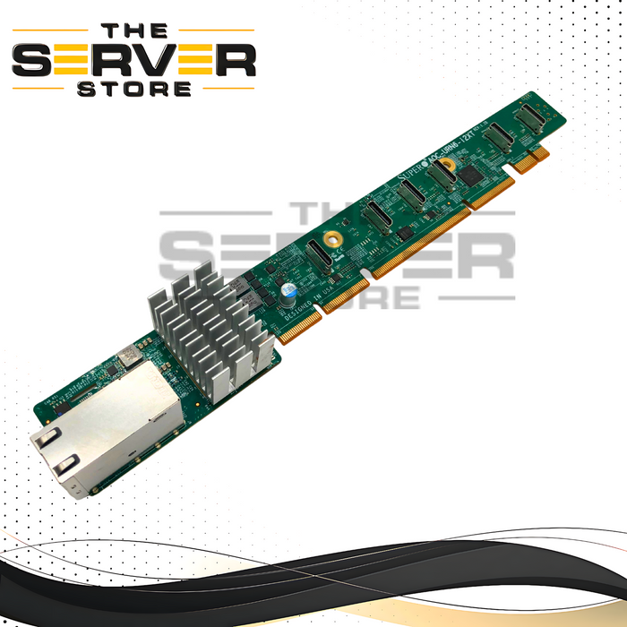 Supermicro 1U Ultra Riser w/ 2-Port 10G, 6x NVMe, PCIe x16 AOC-URN6-i2XT