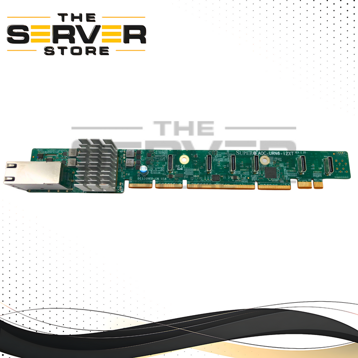 Supermicro 1U Ultra Riser w/ 2-Port 10G, 6x NVMe, PCIe x16 AOC-URN6-i2XT