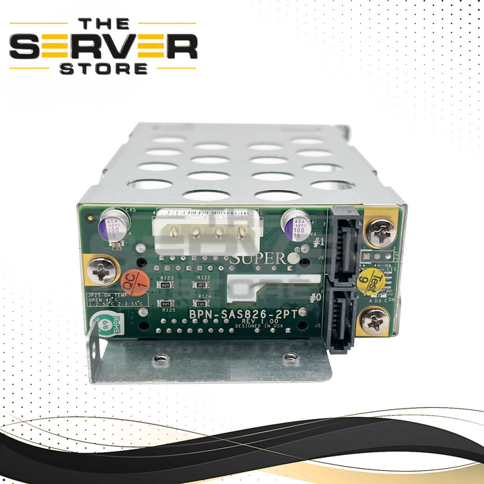 Supermicro 2-Bay Rear 2.5" SFF SAS HDD Backplane with Cage BPN-SAS826-2PT