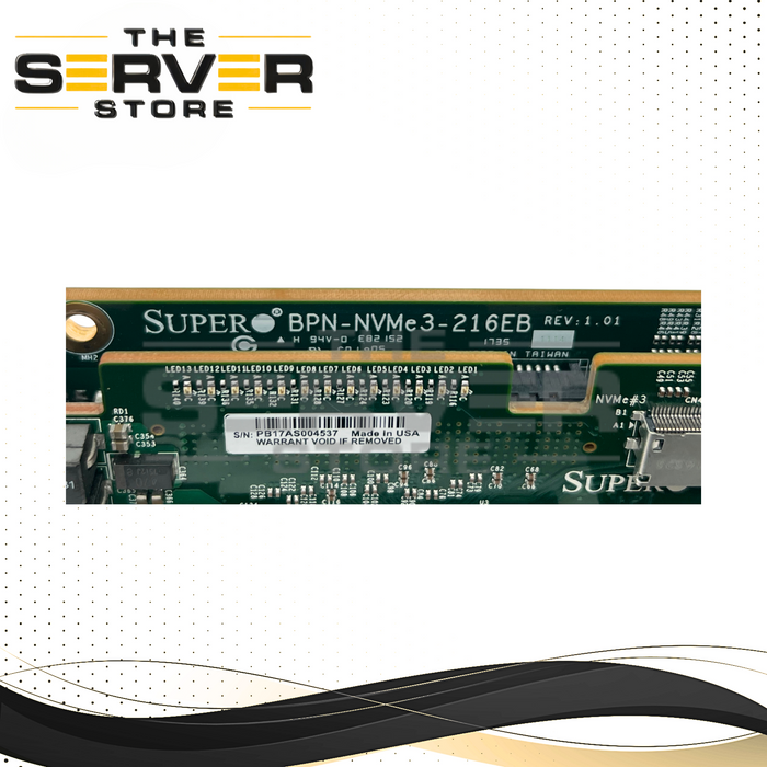 ( KIT) Supermicro 2U 24 Port 2.5" NVMe U.2 Backplane ( BPN-NVMe3-216EB - BPNNVMe3-216EL Rev1.01)