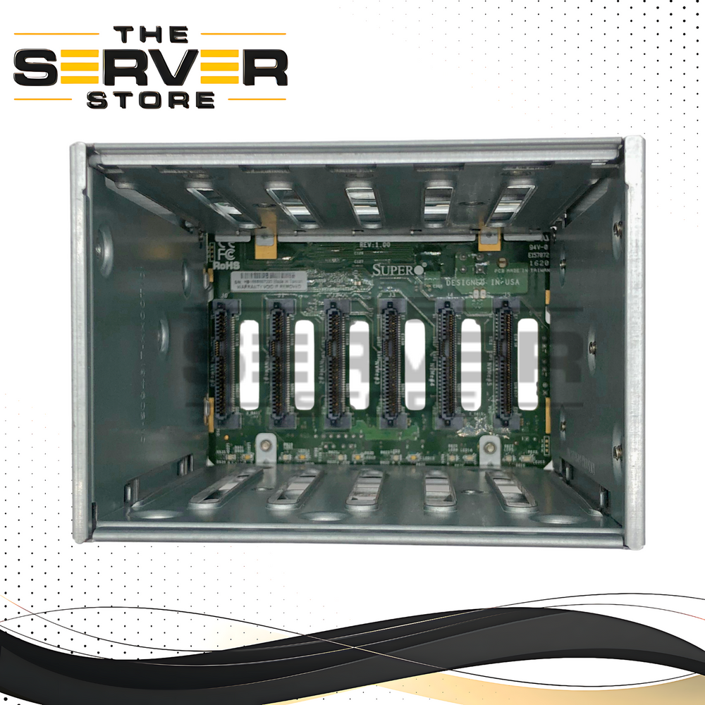 Supermicro 4U 6-Bay 2.5-inch SFF U.2 NVMe PCIe Hot-Swap Backplane with Cage. P/N: BPN-NVME3-946SN-B6.