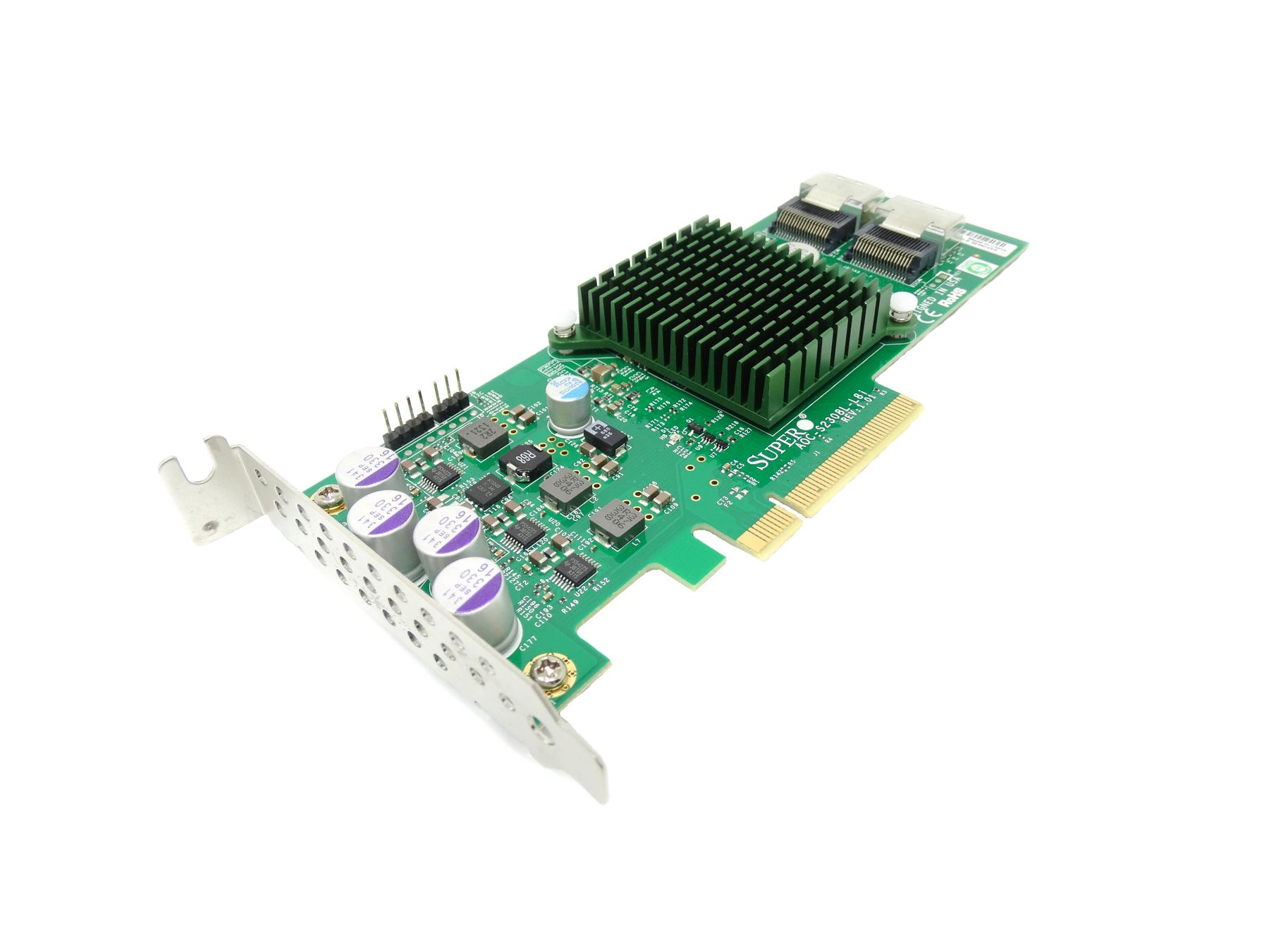 Supermicro 8-Port 6Gbps SAS SATA PCIe RAID Controller Card Low Profile (AOC-S2308L-L8I)