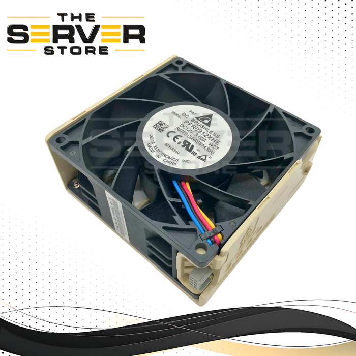 Supermicro 92x38mm 11,500 RPM High-Speed Hot-Swap System Cooling Fan. OEM by Delta. P/N: 672042424344, PFR0912XHE-W2T, FAN-0199L4-1.