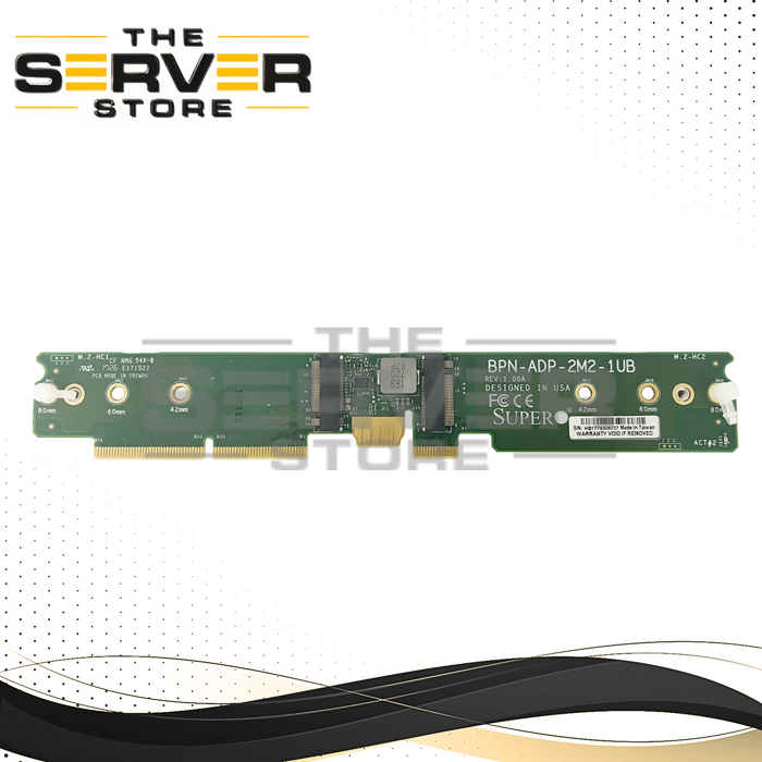 Supermicro Dual M.2 SATA/NVME SSD Controller Carrier Card w60 BPN-ADP-2M2-1UB