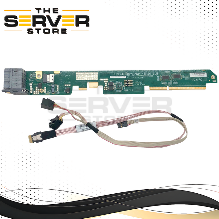 Supermicro Power Connector Backplane with Cables for BigTwin Server Hybrid NVMe/SAS Configuration for 2029BT Series Chassis. P/N: BPN-ADP-4TNS6-1UB.