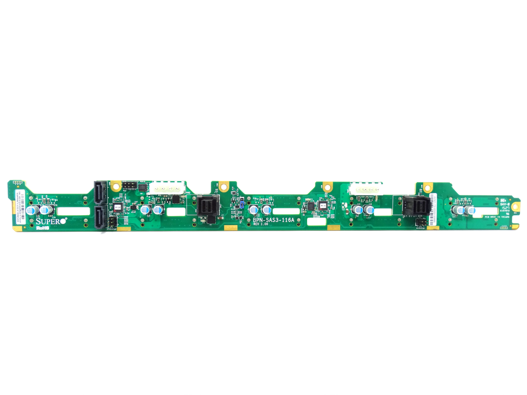 Supermicro SAS3 12Gbps 10-Bay 2.5'' HDD Hard Drive Backplane (BPN-SAS3-116A)