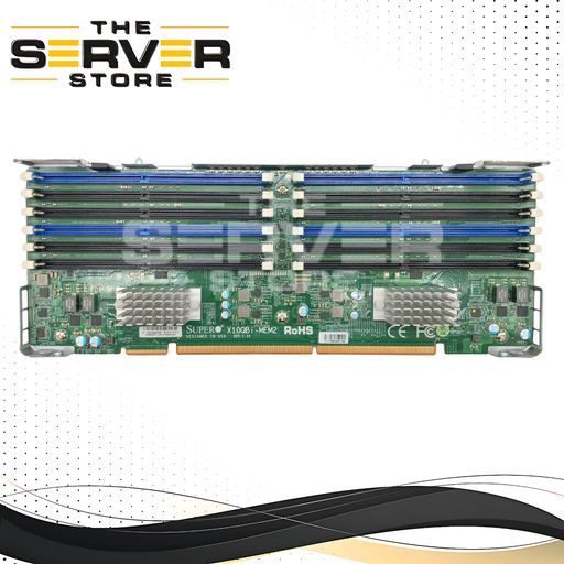 Supermicro X10QBi-MEM2 Memory Expansion Board. Featuring 12x DDR4 DIMM Slots. Designed for Supermicro X10QBi Motherboards. P/N: X10QBi-MEM2.