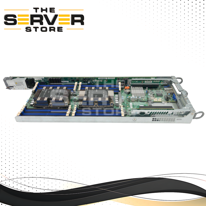 Supermicro X11DPT-B Dual LGA3647 Socket P Motherboard for Xeon Scalable CPUs with Heatsinks (Barebones). Front I/O Board, Riser, Backplane Adapter Included. P/N: X11DPT-B.