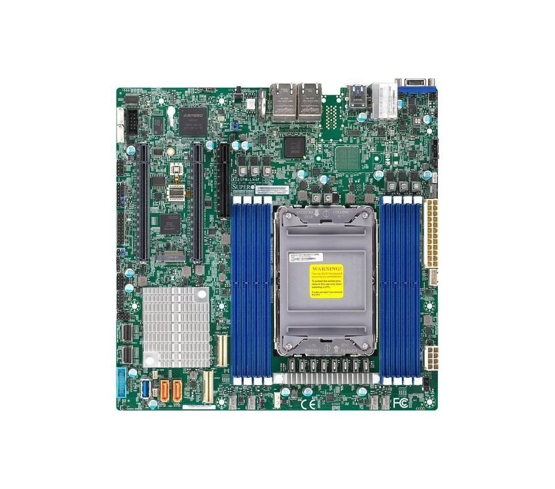 Supermicro Xeon Scalable G3 Single Socket LGA4189 DDR4 SATA PCI-Express M.2 Supported Micro-ATX Server Motherboard - MBD-X12SPM-LN4F-O