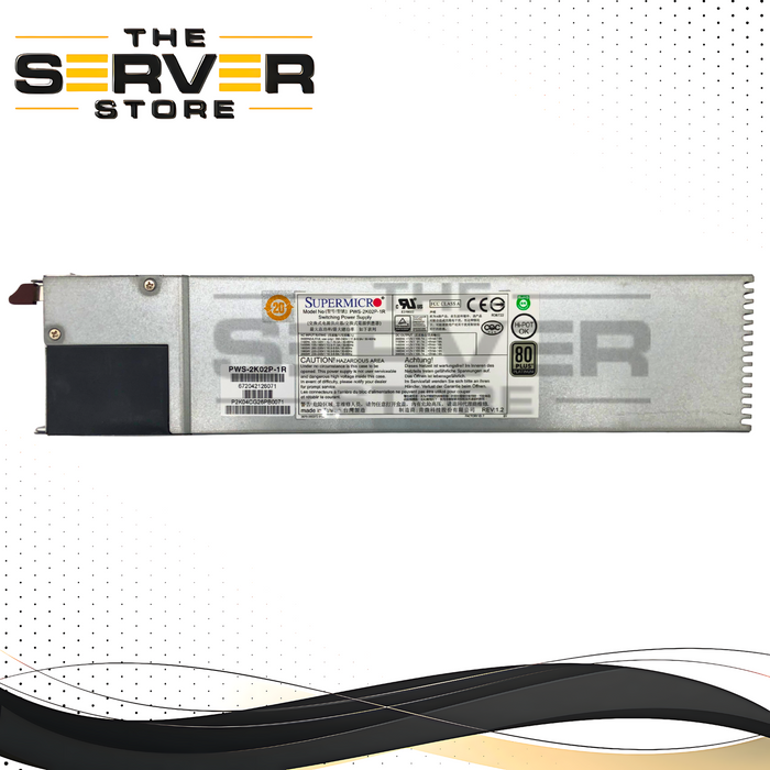 Supermicro2000W 1U 80 plus Platinum Redundant Power Supply (PWS-2K02P-1R)