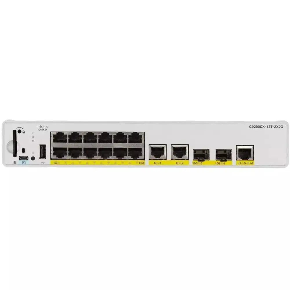 Cisco Catalyst 9200CX C9200CX-12T-2X2G-E 12-Port Compact L3 Managed Switch 2x10G SFP+ Uplinks - Refurbished
