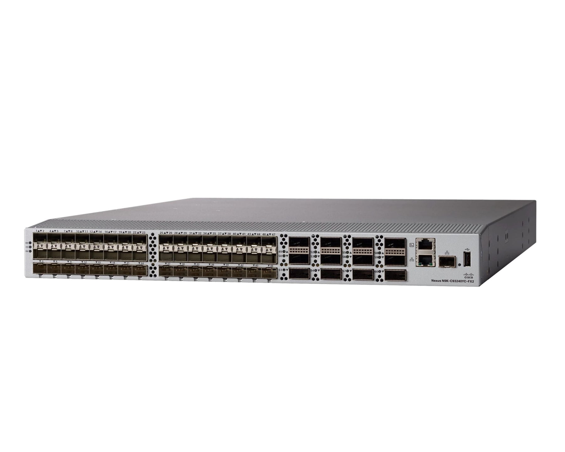 Cisco Nexus 9300 48x 10/25G SFP+ 12x 40/100-Gbps QSFP28 Switch (N9K-C93240YC-FX2)