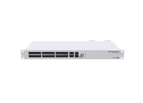 CRS326-24S+2Q+RM - Mikrotik CRS326 24-Ports 10/100/1000BASE-T Ethernet Layer 3 Rack-mountable Managed Network Switch with 2-Ports QSFP+