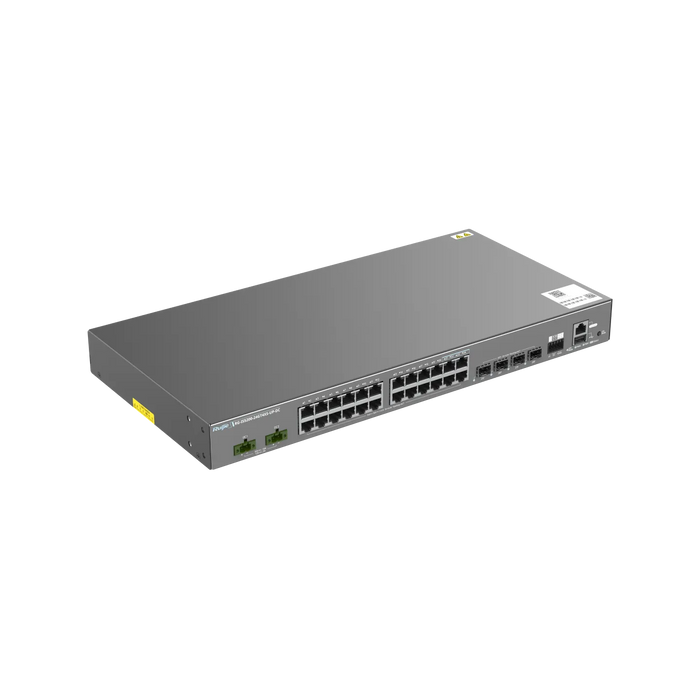 Ruijie RG-IS5200-24GT4XS-UP-DC Industrial 24-Port PoE+ Switch 4×10G Uplinks