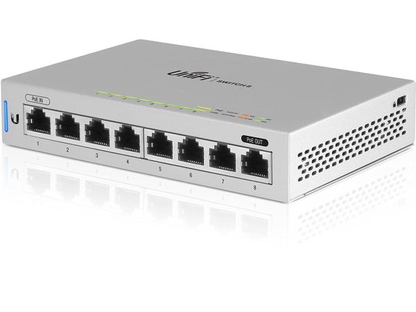 TB01N362YPG - Ubiquiti UniFi US-8 PoE Powered 8 Port Managed Gigabit Switch with PoE Passthrough