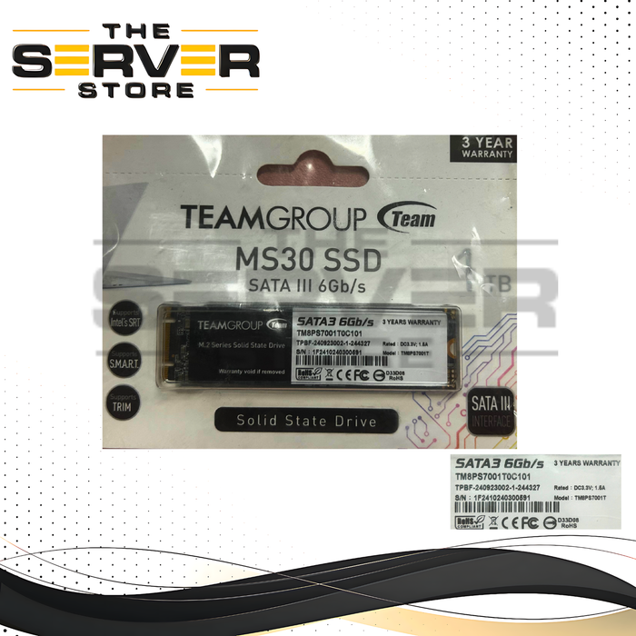 TEAMGROUP 1TB SATA 6G 2280 M.2 SSD MS30 TM8PS7001T0C101