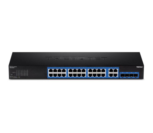 TEG-284WS - TRENDnet Web Smart 24-Ports 10/100/1000BASE-T Ethernet Layer 2 Rack-mountable Managed Network Switch with 4-Ports SFP