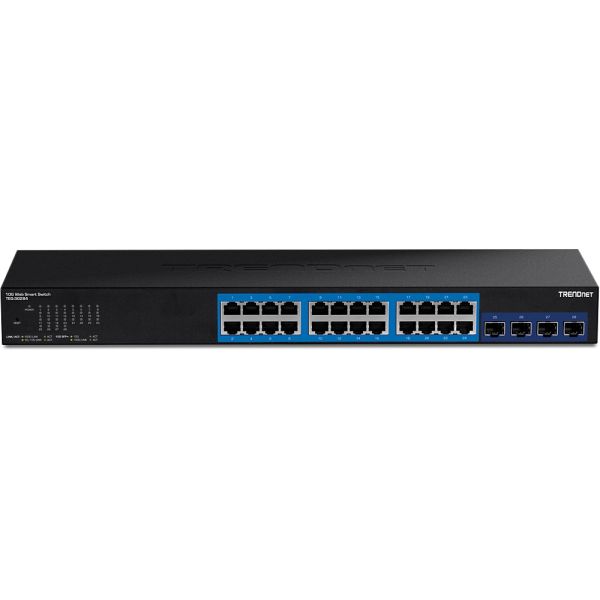 TEG-30284 - TRENDnet Web Smart 24-Ports 10GBASE-X Ethernet Layer 2 Rack-mountable Managed Network Switch with 4-Ports SFP+
