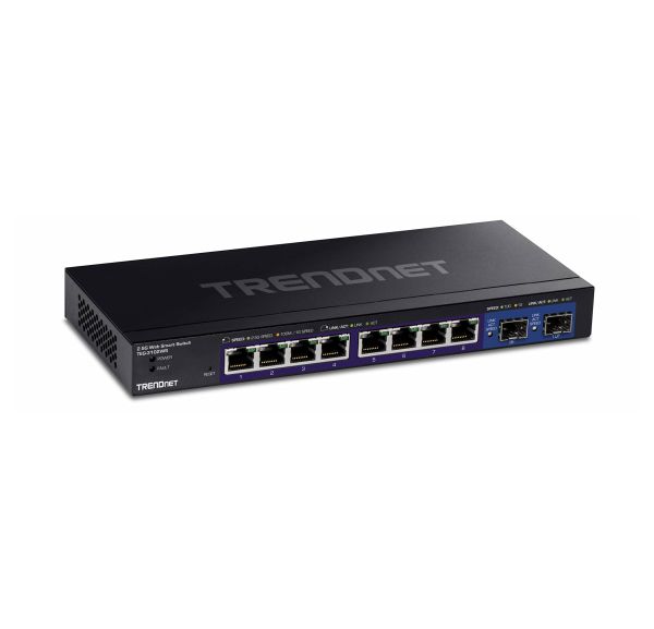 TEG-3102WS - TRENDnet Web Smart 8-Ports 2.5GBASE-T Ethernet Layer 3 Rack-mountable Managed Network Switch with 2-Ports SFP+