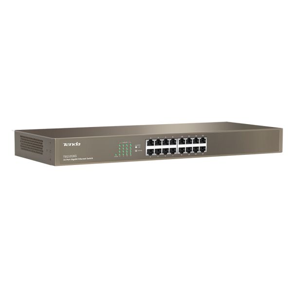 TEG1016G - Tenda 16-Ports 10/100/1000BASE-T Ethernet Rack-mountable Network Switch