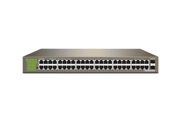 TEG1050F - Tenda 48-Ports 10/100/1000BASE-T Ethernet Rack-mountable Network Switch with 2-Ports SFP