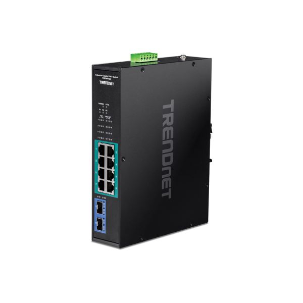 TI-PGM102 - TRENDnet Industrial Gigabit 8-Ports 1000BASE-T PoE+ Layer 2 DIN Rail-mountable Managed Network Switch with 2-Ports SFP