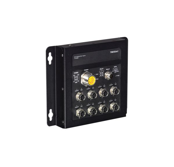 TI-TPG80 - TRENDnet Industrial EN50155 8-Ports 10/100/1000BASE-T M12 Layer 2 Wall-mountable Railway Switch