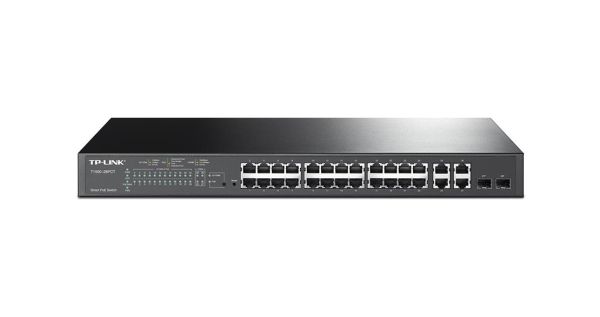 TL-SL2428P - TP-Link JetStream 28-Ports 10/100BASE-T Ethernet Rack-mountable Network Switch with 2-Ports SFP