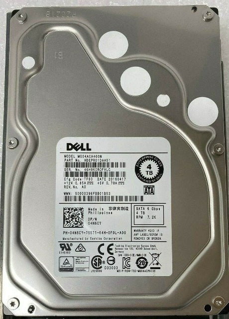 TOSHIBA HDEPR01DAA51 4TB 7.2K Sata 6gbps 3.5inch Hard Drive | USED