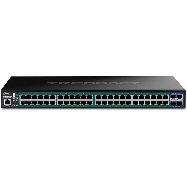 TPE-3524SF - TRENDnet Web Smart 48-Ports 1000BASE-T PoE+ Layer 2 Rack-mountable Managed Network Switch with 4-Ports SFP+