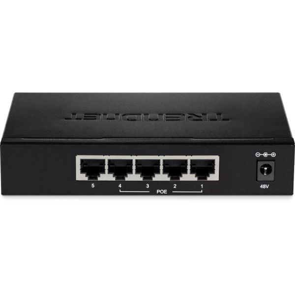 TPE-TG50ES - TRENDnet EdgeSmart 5-Ports 1000BASE-T Ethernet Layer 2 Wall-mountable Managed Network Switch
