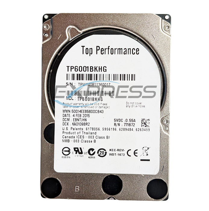 Top Performance 2.5" 600GB 10K SAS 6Gbps HDD | TP6001BKHG
