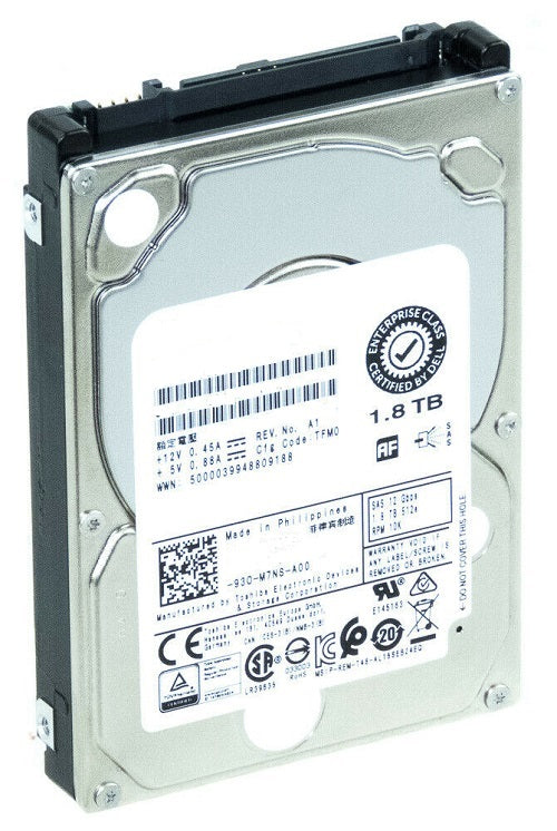 Toshiba AL14SEB18EQY 1.8TB 10K SAS 12Gb/s 2.5inch Enterprise HDD Dell OEM | USED