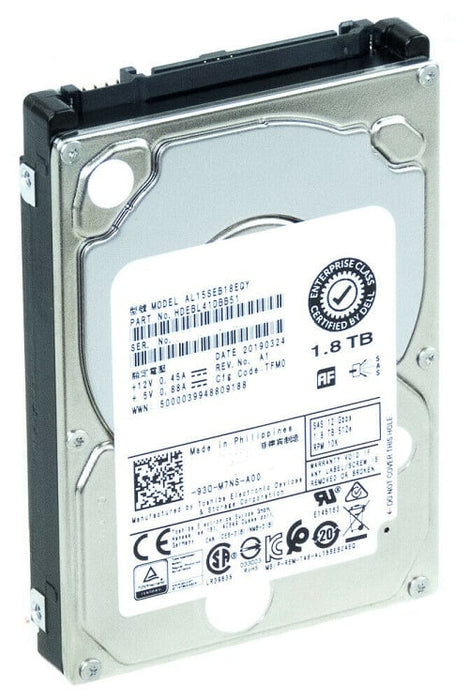 Toshiba HDEBL41DAB51F 1.8TB 10000RPM SAS-12GBPS 2.5inch Enterprise Internal HDD Brand New Dell OEM | USED