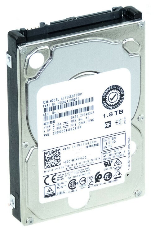Toshiba HDEBL41DAB51F 1.8TB 10000RPM SAS-12GBPS 2.5inch Enterprise Internal HDD Brand New Dell OEM | USED