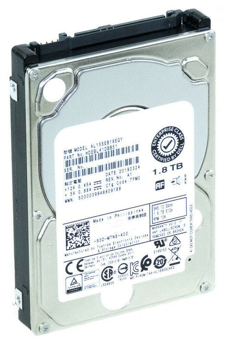 Toshiba HDEBL41DAB51F 1.8TB 10000RPM SAS-12GBPS 2.5inch Enterprise Internal HDD Dell OEM | USED