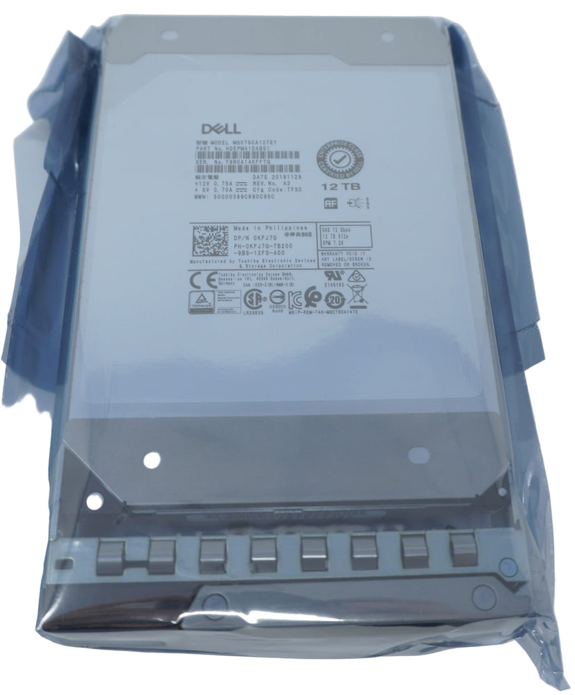 Toshiba MG07SCA12TEY KFJ7G Dell 12TB SAS 3.5" 7.2K 12G Drive
