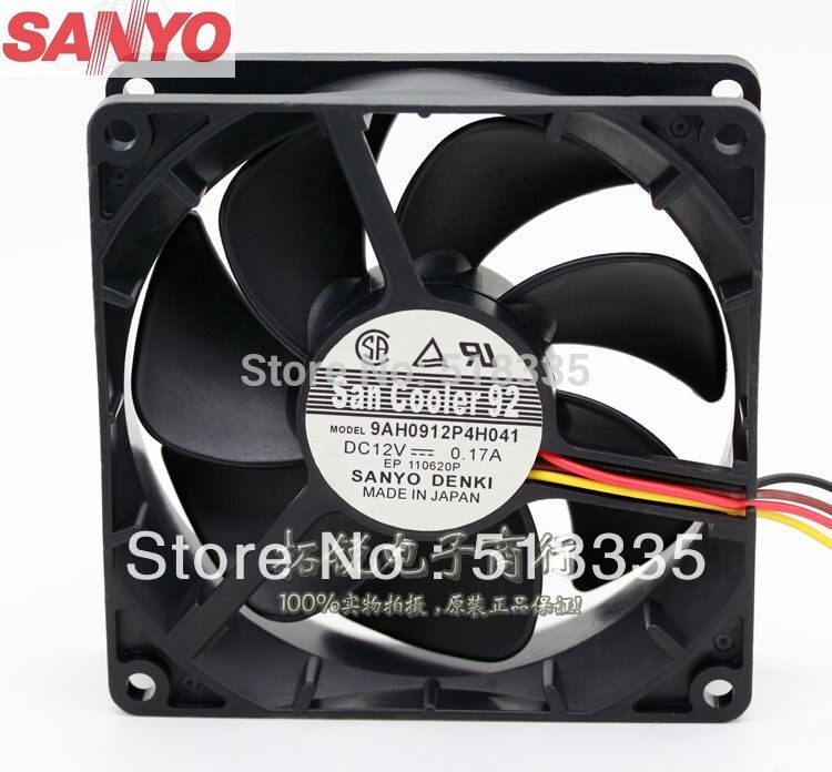 ULTRA-QUIET 12V DC 0.17A 4-Wire Axial Cooling Fan