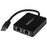 USB32000SPT - Startech - Usb 3.0 To Dual Port Gigabit Ethernet Adapter Nic W/ Usb Pass-Through - 2 X Rj-45 - Twisted Pair