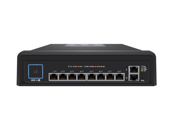 USW-INDUSTRIAL - Ubiquiti UniFi 8-Ports 10/100/1000BASE-T PoE++ Layer 2 Desktop Managed Network Switch with 2-Ports Ethernet