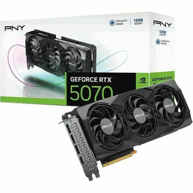 PNY VCG507012TFXPB1 GeForce RTX 5070 Triple Fan 12GB GDDR7 Graphic Card